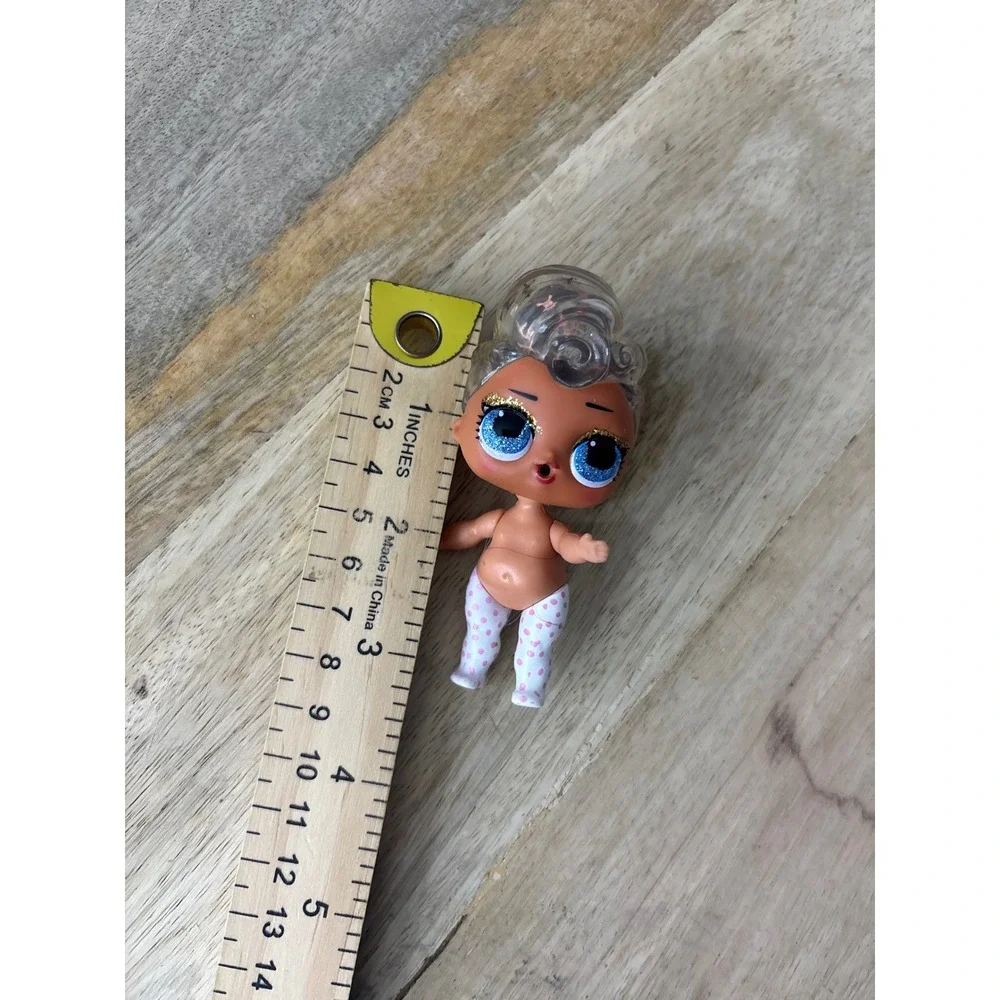 MGA LOL Surprise Doll Blue Glitter Eyes Confetti Hair Polka Dot Leggings 3 Inch